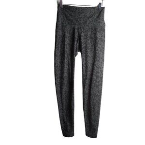 Black Animal Leopard Print Sz M Activeware Leggings Old Navy Active Powersoft